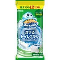 Johnson Scrubbing Bubble Flushable Toilet Brush Replacement Pack (Soap) 12pcs